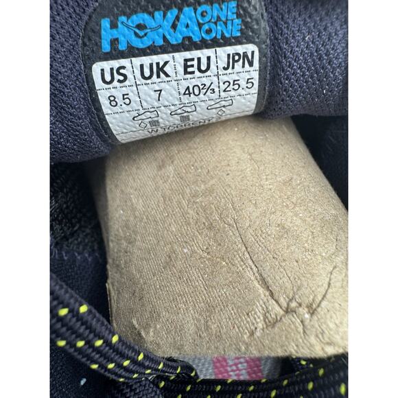 Hoka One TORRENT 2 Women's USED Athletic Sneaker Dark Blue US Size 8.5 Medium - Picture 10 of 11